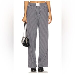 NWT Lioness Black and White Striped Trousers